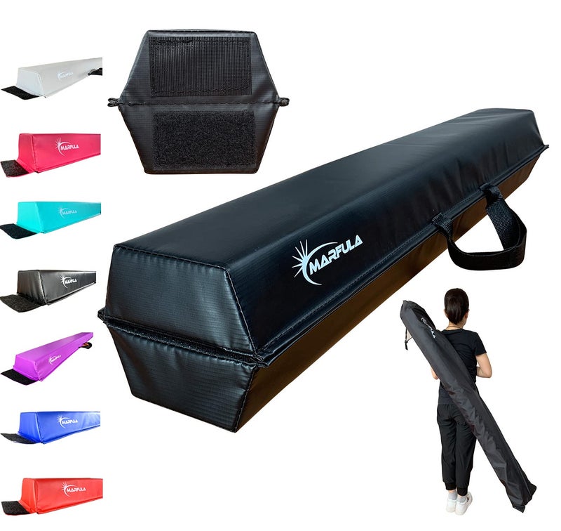 MARFULA Balance Beam - Folding Floor Gymnastics Equipment for Kids, Non Slip Base - 6 FT to 10 FT for Home Gym Use - Image 1